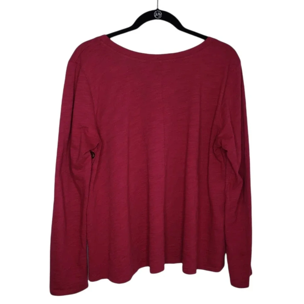Anthropologie Sunday in Brooklyn crew neck top with button accents down one side - Picture 8 of 8